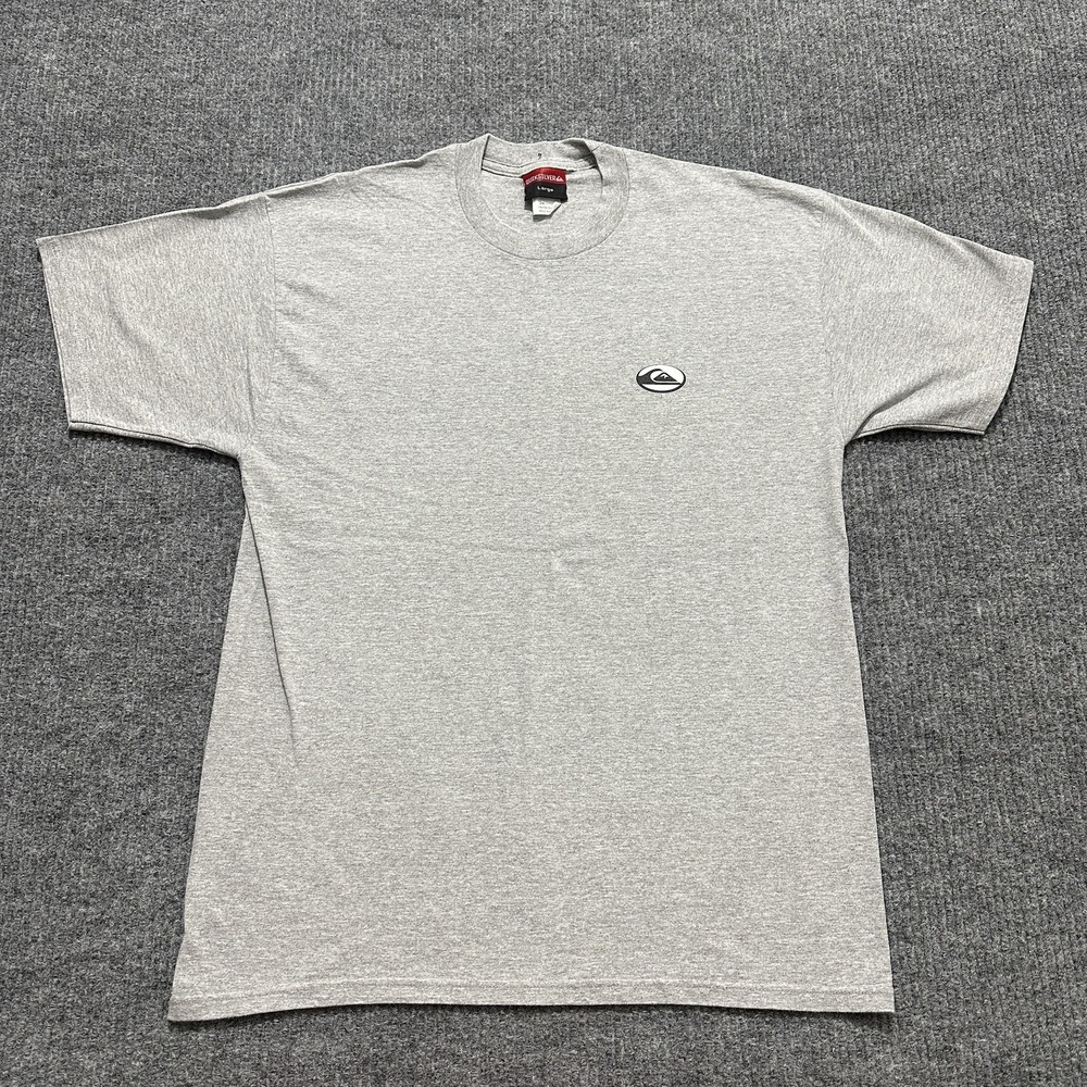 Quiksilver Shirt Mens Large Gray Heather‎ Boardriding Company Graphic Surf Skate